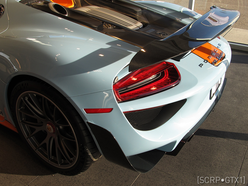 Illustration for article titled Ultra Rare Gulf Livery 918 Spyder w/ Weissach